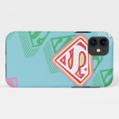 スーパーガールパステルリピートパターン Case-Mate iPhoneケース (裏面(横))