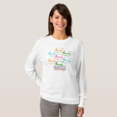 スーパーガールパステルロゴコラージュ Tシャツ (正面フル)