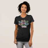 スーパーガールパステルロゴコラージュ Tシャツ (正面フル)