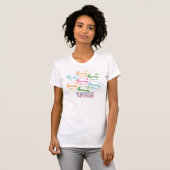 スーパーガールパステルロゴコラージュ Tシャツ (正面フル)