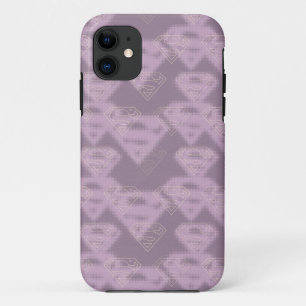 スーパーガールパープルハーフトーンロゴ iPhone 11 ケース