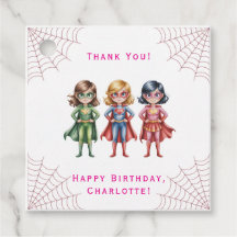 スーパーガールヒーローのお誕生日パーティーお礼