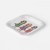 スーパーガールヒーローの誕生日パーティーのための女の子 ペーパープレート (傾斜あり)