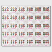 スーパーガールヒーローの誕生日パーティーのための女の子 ラッピングペーパー (フラット)