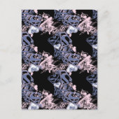 スーパーガールピンクと紫の模様 ポストカード (正面)