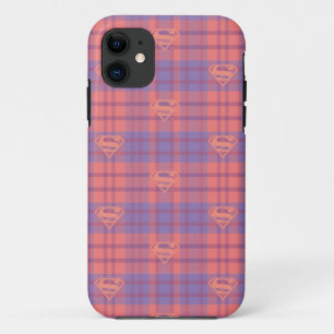 スーパーガールピンクと紫の模様 iPhone 11 ケース