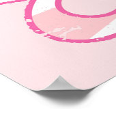 スーパーガールピンクのロゴスターバースト ポスター (角)