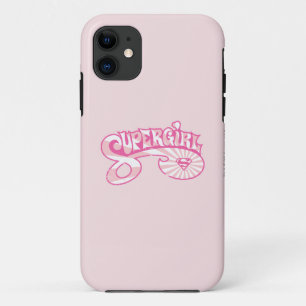 スーパーガールピンクのロゴスターバースト iPhone 11 ケース