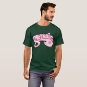 スーパーガールピンクのロゴスターバースト Tシャツ (正面フル)