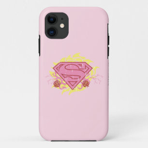 スーパーガールピンクの花 iPhone 11 ケース