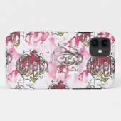 スーパーガールピンクインクパターン Case-Mate iPhoneケース (裏面(横))