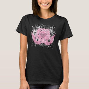 スーパーガールピンクウィングドデザイン Tシャツ