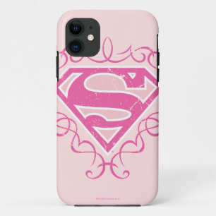 スーパーガールピンクストライプ iPhone 11 ケース
