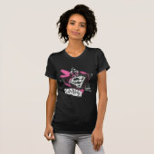 スーパーガールピンクスプレー絵を描ススター Tシャツ (正面フル)