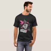スーパーガールピンクスプレー絵を描ススター Tシャツ (正面フル)