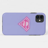 スーパーガールピンクロゴ Case-Mate iPhoneケース (裏面(横))