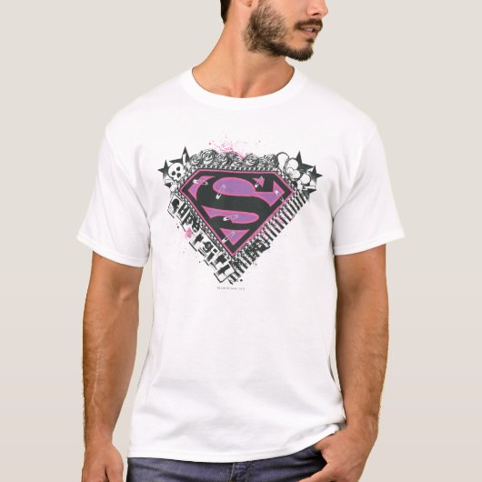 スーパーガールピンロゴ Tシャツ (正面)