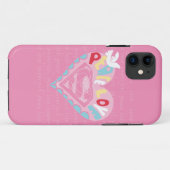 スーパーガールピースアンドラブピンク Case-Mate iPhoneケース (裏面(横))