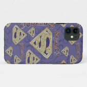 スーパーガールファンシーロゴコラージュ Case-Mate iPhoneケース (裏面(横))