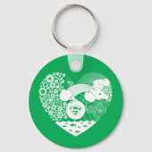 スーパーガールフローラ平和ハートグラフィック キーホルダー (裏面)