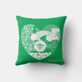 スーパーガールフローラ平和ハートグラフィック クッション (裏面)