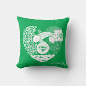 スーパーガールフローラ平和ハートグラフィック クッション (正面)