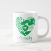 スーパーガールフローラ平和ハートグラフィック ジャンボコーヒーマグカップ (右)