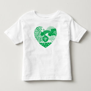 スーパーガールフローラ平和ハートグラフィック トドラーTシャツ