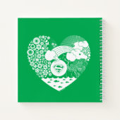 スーパーガールフローラ平和ハートグラフィック ノートブック (裏面)