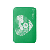 スーパーガールフローラ平和ハートグラフィック バスマット (正面縦)