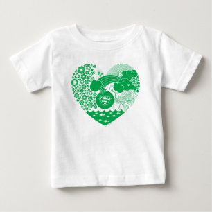 スーパーガールフローラ平和ハートグラフィック ベビーTシャツ