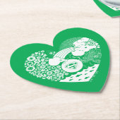 スーパーガールフローラ平和ハートグラフィック ペーパーコースター (アングル)