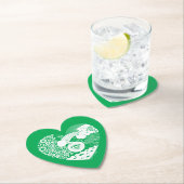 スーパーガールフローラ平和ハートグラフィック ペーパーコースター (インサイチュ)