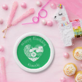 スーパーガールフローラ平和ハートグラフィック ペーパープレート (パーティー)