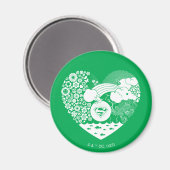 スーパーガールフローラ平和ハートグラフィック マグネット (正面/裏面)