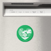 スーパーガールフローラ平和ハートグラフィック マグネット (インサイチュ (食洗機))