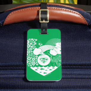 スーパーガールフローラ平和ハートグラフィック ラゲッジタグ