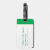 スーパーガールフローラ平和ハートグラフィック ラゲッジタグ (裏面縦)