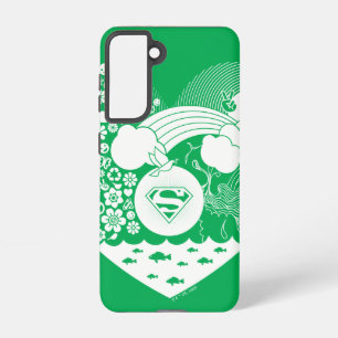 スーパーガールフローラ平和ハートグラフィック SAMSUNG GALAXY S21ケース