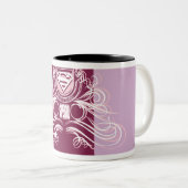 スーパーガールフローリッシュデザイン ツートーンマグカップ (正面右)