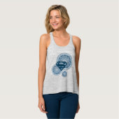 スーパーガールブルーサークルデザイン タンクトップ (正面フル)