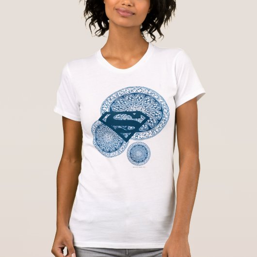 スーパーガールブルーサークルデザイン Tシャツ (正面)