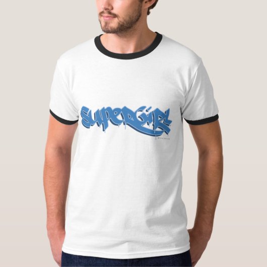 スーパーガールブルーロゴ Tシャツ (正面)