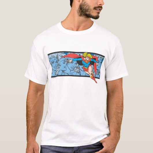 スーパーガールヘッドショット Tシャツ (正面)