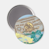 スーパーガールボックスシートブルー マグネット (正面/裏面)