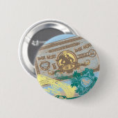 スーパーガールボックスシートブルー 缶バッジ (正面&裏面)