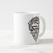 スーパーガールマンダラグラフィック ジャンボコーヒーマグカップ (正面右)