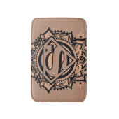 スーパーガールマンダラグラフィック バスマット (正面縦)