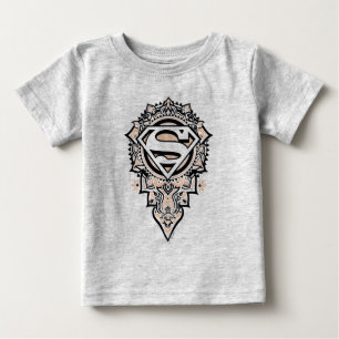 スーパーガールマンダラグラフィック ベビーTシャツ