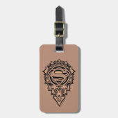 スーパーガールマンダラグラフィック ラゲッジタグ (正面縦)